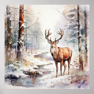 Winter Watercolor Deposter Poster