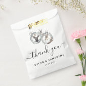 Winter Watercolor Hirschreath Silver Geschenktütchen (Versiegelt)