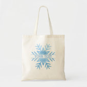 Winter Watercolor Holiday Snowflakes Personalisier Tragetasche (Vorne)