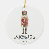 Winter Watercolor Nutcracker Soldier ornament (Vorne)