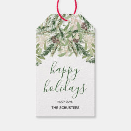 Winter Watercolor Personalisierter Urlaub mit Blum Geschenkanhänger