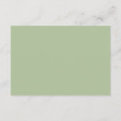 Winter Watercolor Pine Cone Wedding RSVP Begleitkarte (Rückseite)