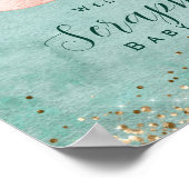 Winter Watercolor Red Fox Baby Duster Poster (Ecke)