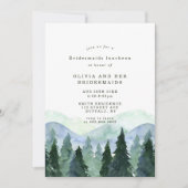 Winter Watercolor Tree Scene Bridesmaids Luncheon (Vorderseite)