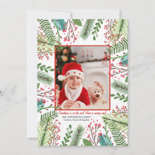 Winter Watercolor Urlaubskarte Feiertagskarte