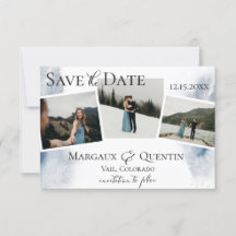 Winter Watercolor Wash Foto Save the Date