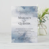 Winter Watercolor Wash Hochzeit Einladung (Stehend Vorderseite)