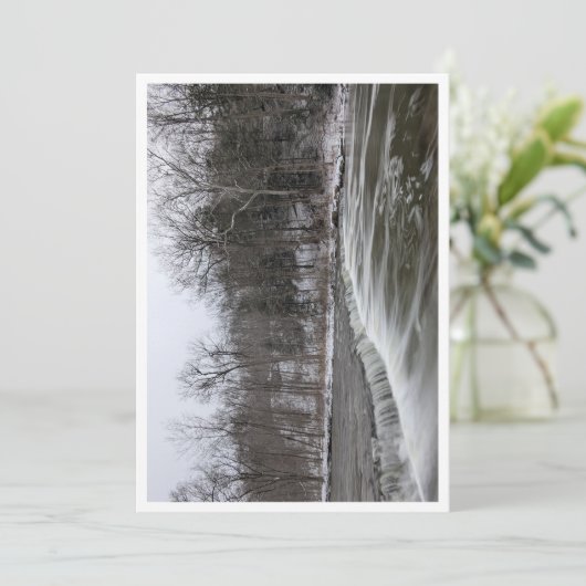 Winter Waterfall Feiertagskarte (Stehend Vorderseite)