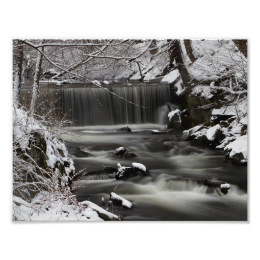 Winter Waterfall Fotodruck (Vorne)