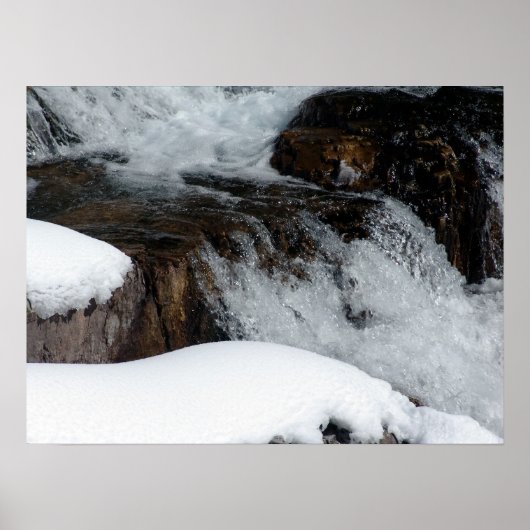 Winter Waterfall Poster (Vorne)