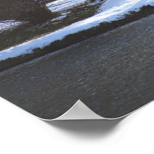 Winter Waterscape Foto Poster (Ecke)