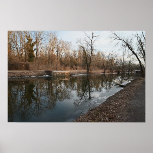 Winter Waterscape Reflection Poster (Vorne)