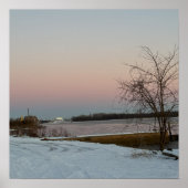 Winter Waterscape Sunset Poster (Vorne)