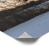 Winter Waterscape Sunset Poster (Ecke)