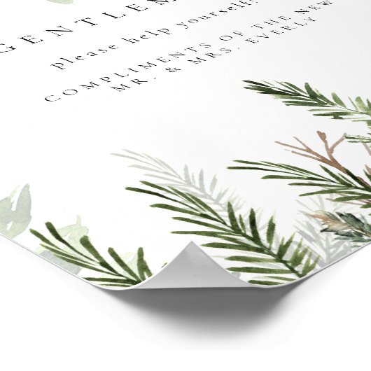 Winter Wedding Bad Basket Zeichen Poster (Ecke)