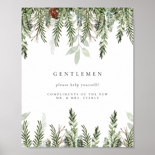 Winter Wedding Bad Basket Zeichen Poster (Vorne)