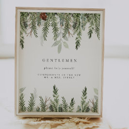 Winter Wedding Bad Basket Zeichen Poster