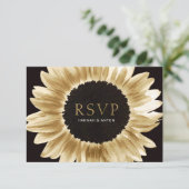 Winter Wedding Black Gold Sonnenblume (Stehend Vorderseite)