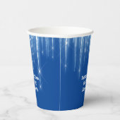 Winter Wedding Blue Icicles Pappbecher (Rechts)