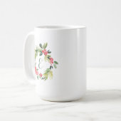 Winter Wedding Blumenmonogramm des Kaffeetasse (Vorderseite Links)