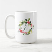 Winter Wedding Blumenmonogramm des Kaffeetasse (Links)