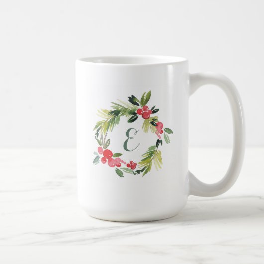 Winter Wedding Blumenmonogramm des Kaffeetasse (Rechts)