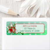 Winter Wedding Candy Cane Address Labels (Insitu)