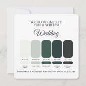 Winter Wedding Color Palette 2026 Card Einladung (Rückseite)