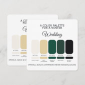 Winter Wedding Color Palette 2026 Card Einladung (Vorne/Hinten)