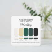 Winter Wedding Color Palette 2026 Card Einladung (Stehend Vorderseite)