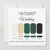 Winter Wedding Color Palette 2026 Card Einladung (Rückseite)