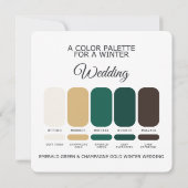 Winter Wedding Color Palette 2026 Card Einladung (Rückseite)