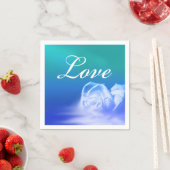 Winter Wedding Colors Liebe Rose Serviette (Beispiel)