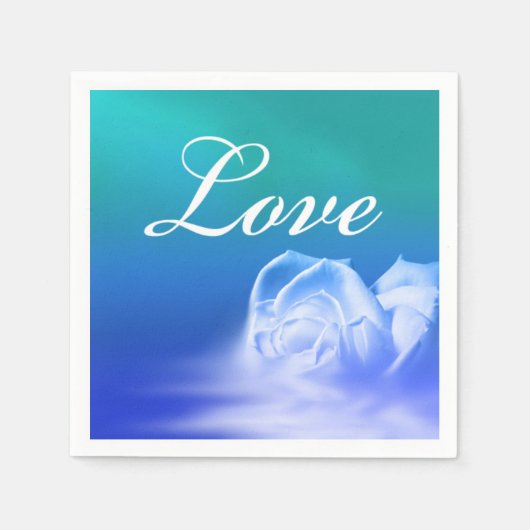 Winter Wedding Colors Liebe Rose Serviette (Vorderseite)