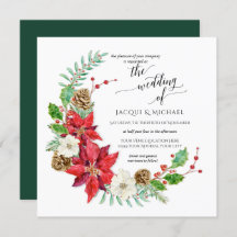 Winter Wedding Crescent Blumenreath | Quadrat