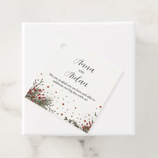 Winter Wedding Custom Elegante Inspirivity Trendy Geschenkanhänger (Beispiel)