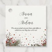 Winter Wedding Custom Elegante Inspirivity Trendy Geschenkanhänger (Vorderseite)