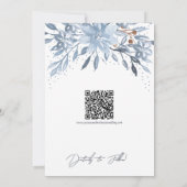 Winter Wedding Dusty Blue Foto Script Save The Date (Rückseite)