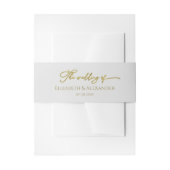 Winter Wedding Einladung Bly Band Gilded (Vorderseite Beispiel)