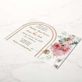 Winter Wedding Floral Double Arch Folieneinladung (Gedreht)