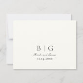 Winter Wedding Floral RSVP Karte (Rückseite)