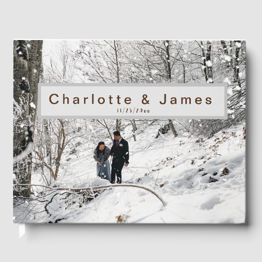 Winter Wedding Guest Book Gästebuch (Vorderseite)