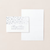 Winter Wedding Guest Seating Platzkarte Silver Folienkarte (Anzeige)