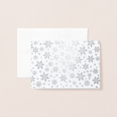 Winter Wedding Guest Seating Platzkarte Silver Folienkarte (Rückseite mit Umschlag)