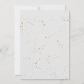 Winter Wedding Menu Card Gilded Watercolor Floral Einladung (Rückseite)