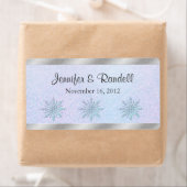 Winter Wedding Mini Weinflasche Etikett (Insitu)