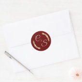 Winter Wedding Mit Monogramm Stationary Sticker (Umschlag)