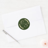 Winter Wedding Mit Monogramm Stationary Sticker (Umschlag)