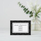 Winter Wedding Registry Card in B&W auf Cream Begleitkarte (Stehend Vorderseite)