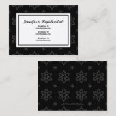 Winter Wedding Registry Card in B&W auf Cream Begleitkarte (Vorne/Hinten)